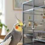 Корелла в светлой домашней комнате